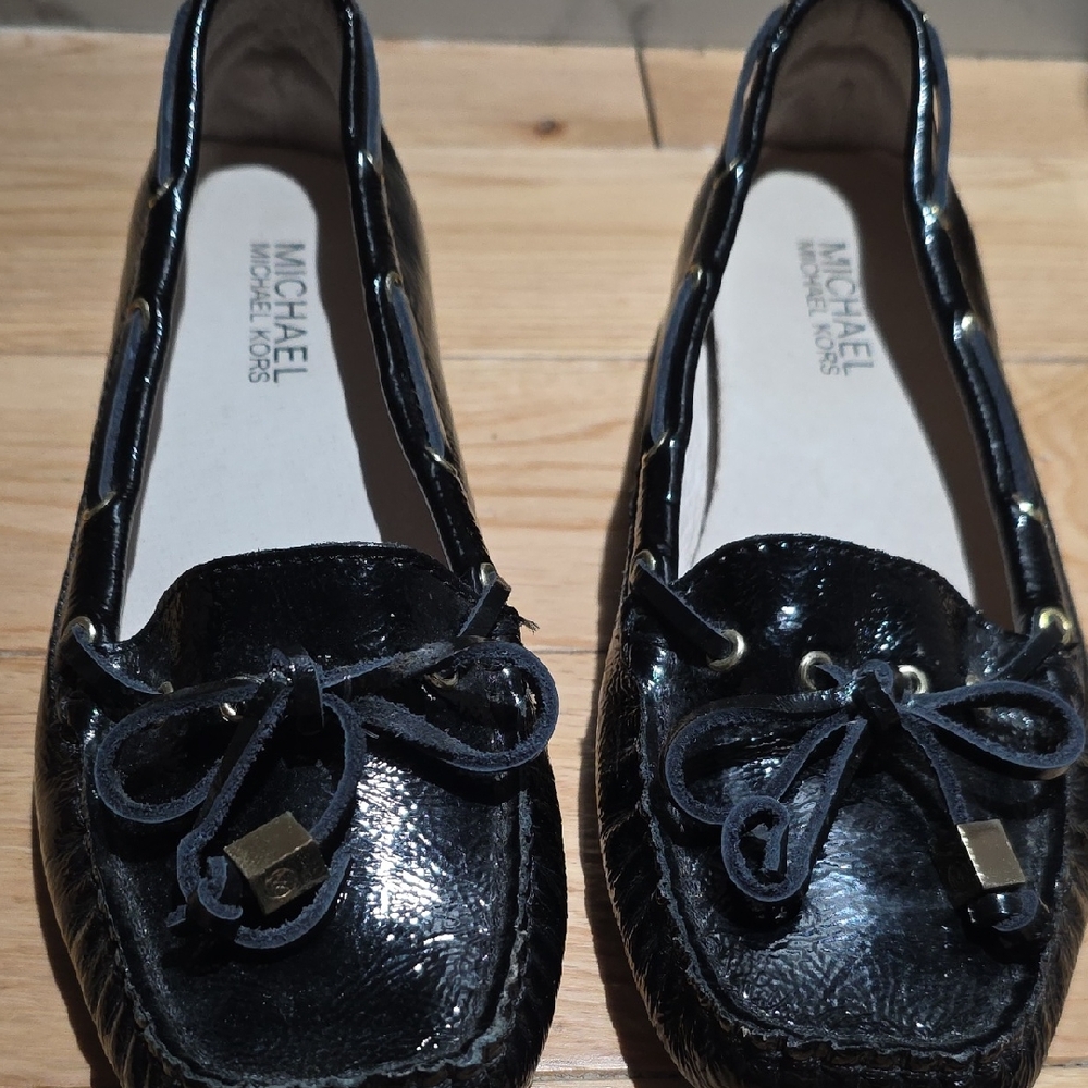 Michael Kors Shiny Black Moccasins for Women